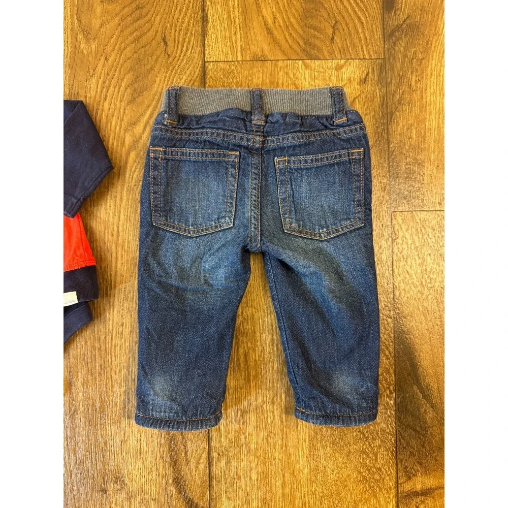 Gap Baby Boy 3/6 Months Clothes Lot Lined Jeans Pants Sweatshirt‎ Shirt Logo